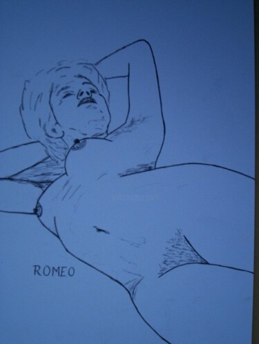 MULHER DEITADA Pintura intitulada "MULHER DEITADA" por Romeo Zanchett, Obras de arte originais
