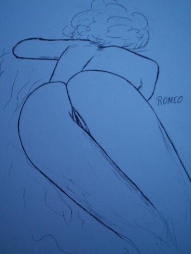 Pintura intitulada "MULHER DEITADA DE B…" por Romeo Zanchett, Obras de arte originais