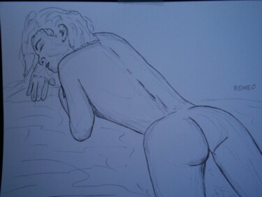 MULHER DEITADA Pintura intitulada "MULHER DEITADA" por Romeo Zanchett, Obras de arte originais