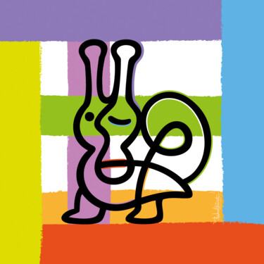 Wieder Schnecke | Snail Again | encore une fois escargot 数字艺术 标题为“Wieder Schnecke | S…” 由Bernd Wachtmeister, 原创艺术品, 2D数字工作