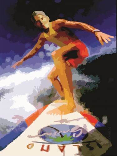 Artes digitais intitulada "surfista 1" por Josil, Obras de arte originais