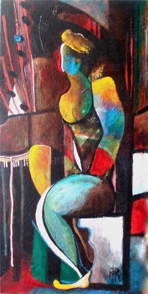 Painting titled "La "Blue" Note." by Marion Rudermann, Original Artwork, Oil