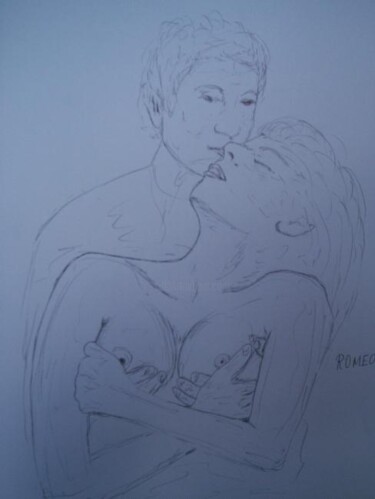 CASAL SENSUAL Pintura intitulada "CASAL SENSUAL" por Romeo Zanchett, Obras de arte originais