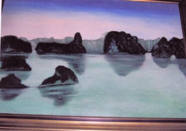 Malarstwo zatytułowany „la baie d ha long” autorstwa Annie Touzet, Oryginalna praca