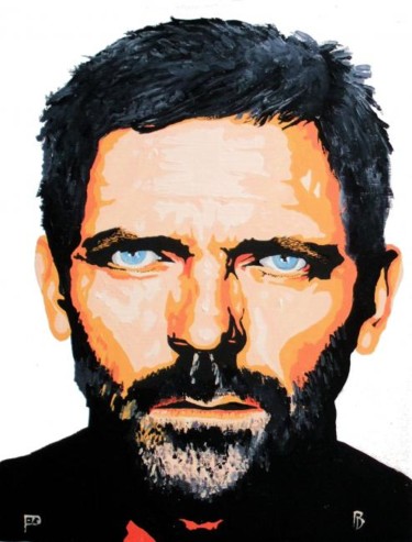 Painting titled "House MD" by Davo, Original Artwork