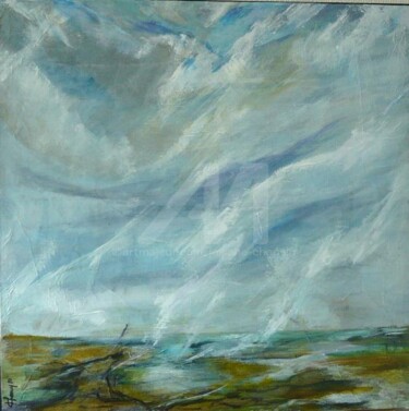 Peinture intitulée "matin hiver" par Josiane Chauvin, Œuvre d'art originale, Huile
