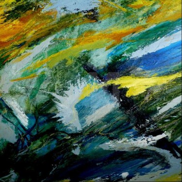 Peinture intitulée "eclat du jour" par Josiane Chauvin, Œuvre d'art originale, Huile