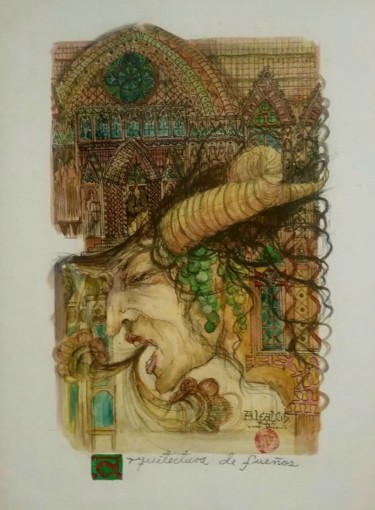 Drawing titled "Arquitectura de sue…" by Alexander Leal Cid, Original Artwork