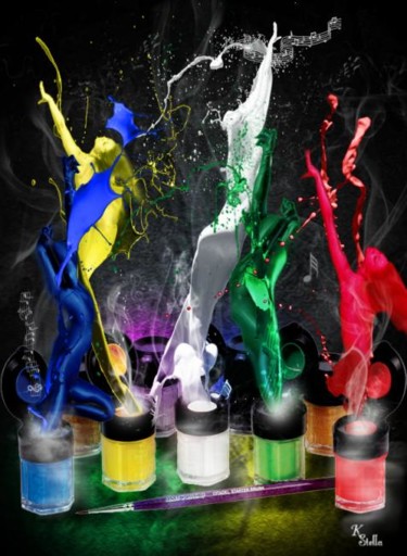 Fotografía titulada "Danza de  colores" por Stella Khudyakova, Obra de arte original