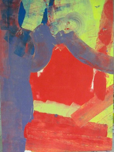 Pittura intitolato "Bali-Under the Volc…" da Delphine Bernard, Opera d'arte originale, Olio