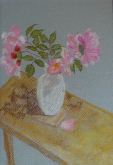 Peinture intitulée "Le vase d'opaline" par Mog, Œuvre d'art originale, Huile