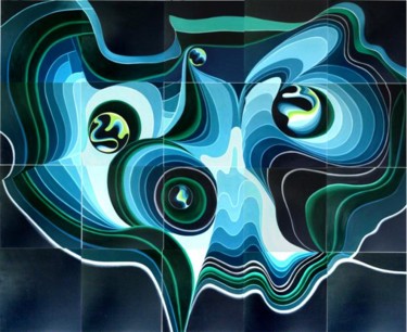 Waves Painting titled "Waves" by Pascal Roy, Original Artwork, Oil