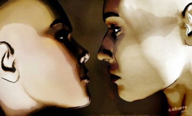Painting titled "Desir" by Cebarre, Original Artwork, Oil