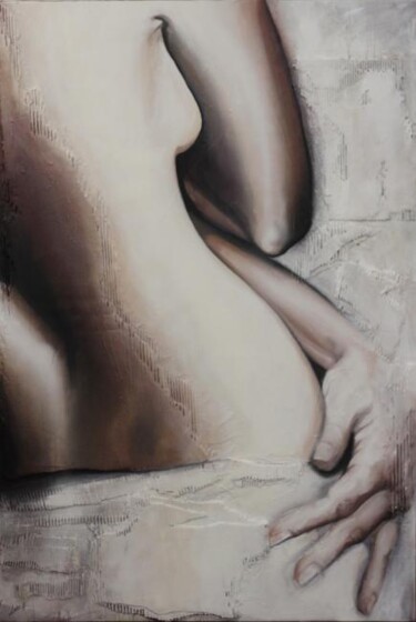 Peinture intitulée "dos" par Frédéric Leleu, Œuvre d'art originale