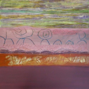 Painting titled "Walking 1" by Kay Frances, Original Artwork, Oil