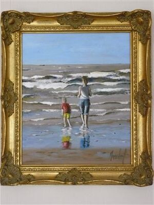 Peinture intitulée "promenade en bord d…" par David Marchal, Œuvre d'art originale