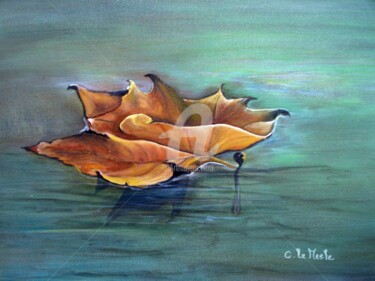 Peinture intitulée "Au fil de l'Eau" par Chantal Le Mesle, Œuvre d'art originale, Acrylique