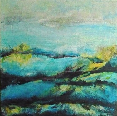 Peinture intitulée "paysage marin" par Josiane Chauvin, Œuvre d'art originale, Huile