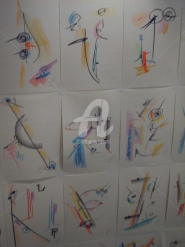 Dessin intitulée "Salle Ubu (installa…" par Serge Chamchinov, Œuvre d'art originale
