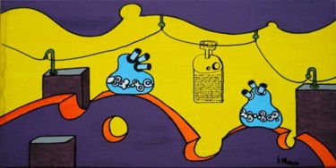 Pittura intitolato "Codici segreti" da Manu Zuccarotta, Opera d'arte originale