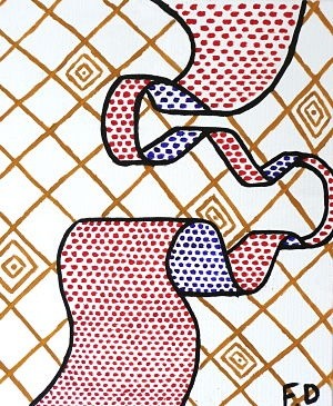 Peinture intitulée "3D" par Nono, Œuvre d'art originale