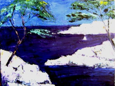Painting titled "CALANQUE à CASSIS" by Marie Therese Vion, Original Artwork