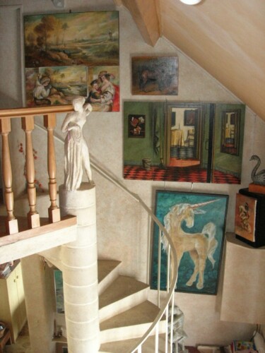 Sculpture titled "Escalier Atelier" by Christian Eprinchard, Original Artwork, Other