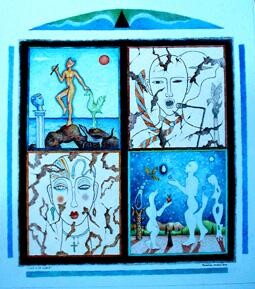 Peinture intitulée "Myths and Slags" par Costantino Canonico, Œuvre d'art originale, Huile
