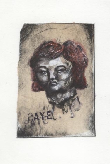 Dessin intitulée "Tête coupée -payé." par Frhégo, Œuvre d'art originale, Autre