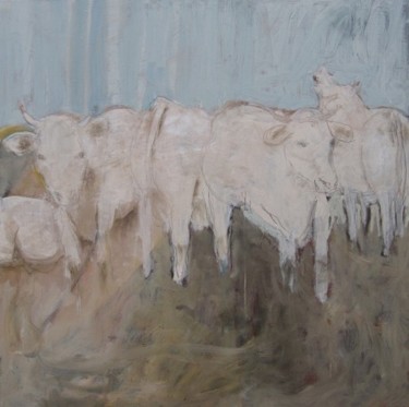 Peinture intitulée "le troupeau" par Alchen, Œuvre d'art originale