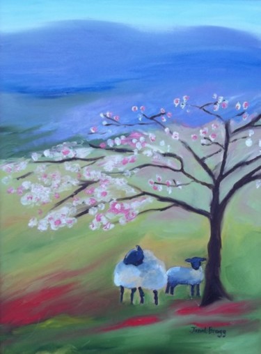 Sheep and Cherry Tree