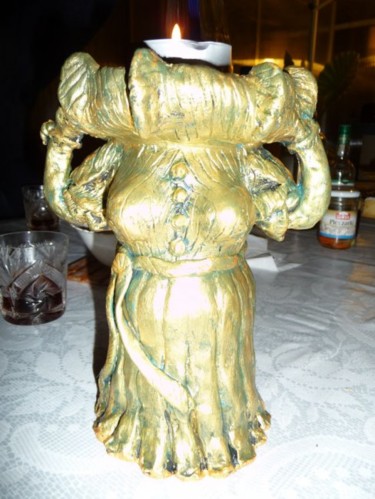 Sculpture intitulée "Bougeoir" par Térégia, Œuvre d'art originale