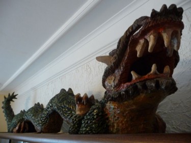 Sculpture intitulée "Dragon" par Térégia, Œuvre d'art originale