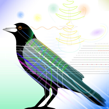 제목이 "Raven | corbeau | R…"인 디지털 아트 Bernd Wachtmeister로, 원작, 2D 디지털 작업