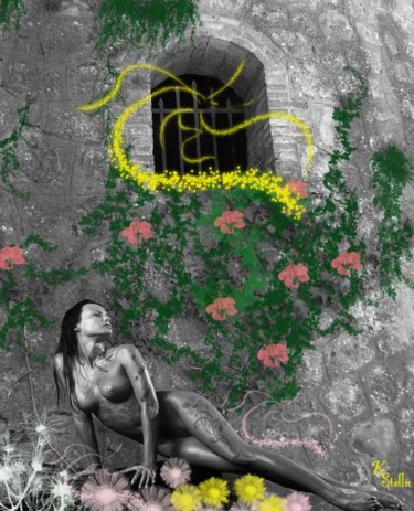 Fotografía titulada "Bajo  la  ventana" por Stella Khudyakova, Obra de arte original