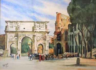 Schilderij getiteld "Ark van Constantyn…" door Bas Huijgen, Origineel Kunstwerk, Olie