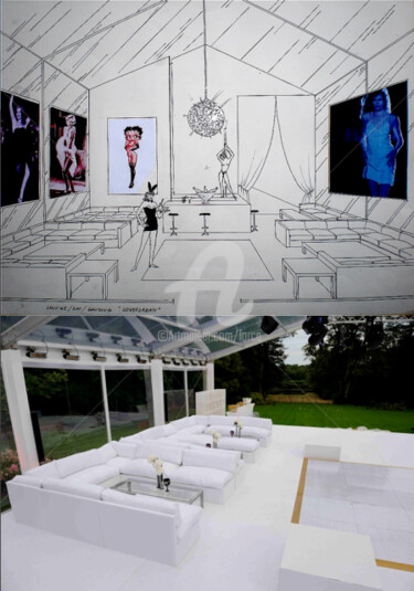 Installation intitulée "" LE LOUNGE "" par Carlo Maiolini, Œuvre d'art originale