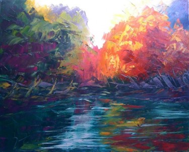 Pintura titulada "Estanque" por Ugo Paccioretti, Obra de arte original