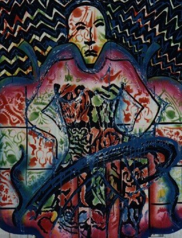 「Hommage à Maude」というタイトルの絵画 Claude Langevin (Cloud Rabbit)によって, オリジナルのアートワーク, オイル