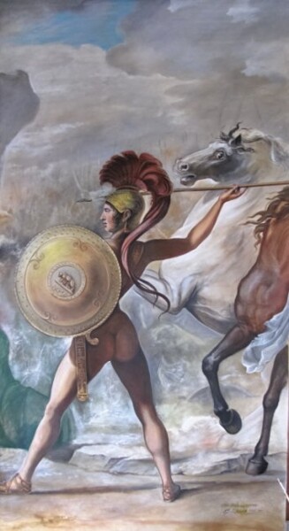 Peinture intitulée "Copie au Louvre (L'…" par Christian Eprinchard, Œuvre d'art originale, Huile