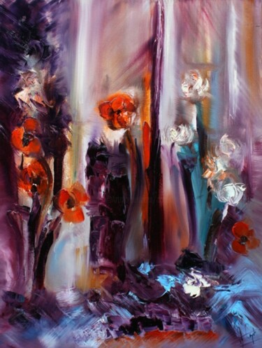 Schilderij getiteld "Un voile léger - To…" door Muriel Cayet, Origineel Kunstwerk