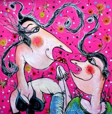 Dessin intitulée "Ma main, sur ton ch…" par Emilie Teillaud, Œuvre d'art originale