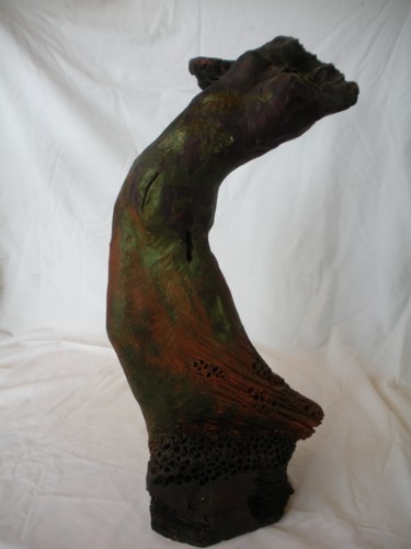 Scultura intitolato "L' Angelo" da Imerio Rovelli, Opera d'arte originale, Terracotta