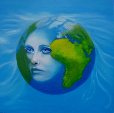 Peinture intitulée "Gaïa" par Alix, Œuvre d'art originale, Huile