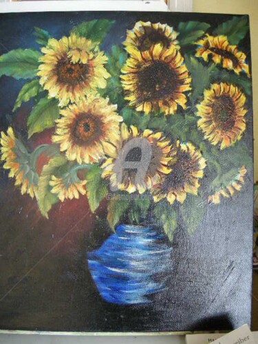 Painting titled "SOLEIL" by Edward Misiaszek, Original Artwork, Oil