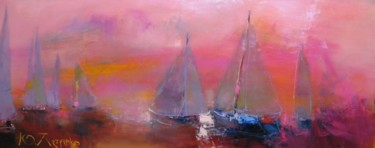 Картина под названием "Regatta" - Yuriy Petrenko, Подлинное произведение искусства, Масло