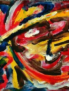 「Lyrisme」というタイトルの絵画 Claude Langevin (Cloud Rabbit)によって, オリジナルのアートワーク