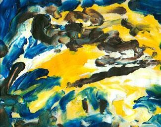 「B-03」というタイトルの絵画 Claude Langevin (Cloud Rabbit)によって, オリジナルのアートワーク