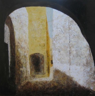 Painting titled "Brume d'été" by Isabelle Gourcerol, Original Artwork, Acrylic