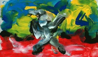 「F-01」というタイトルの絵画 Claude Langevin (Cloud Rabbit)によって, オリジナルのアートワーク